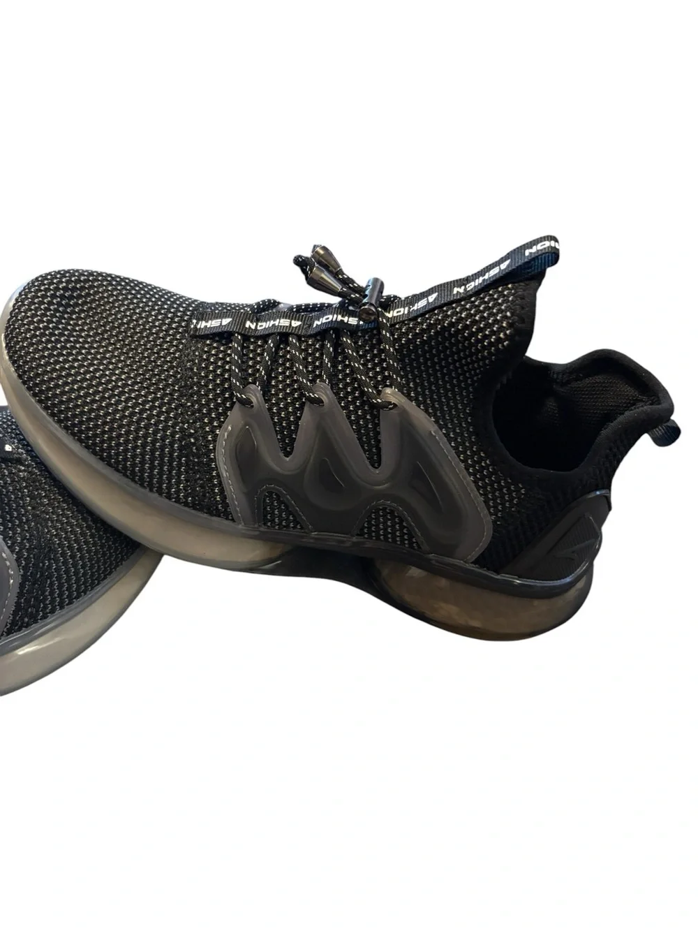 Black Knit Athletic Sneakers